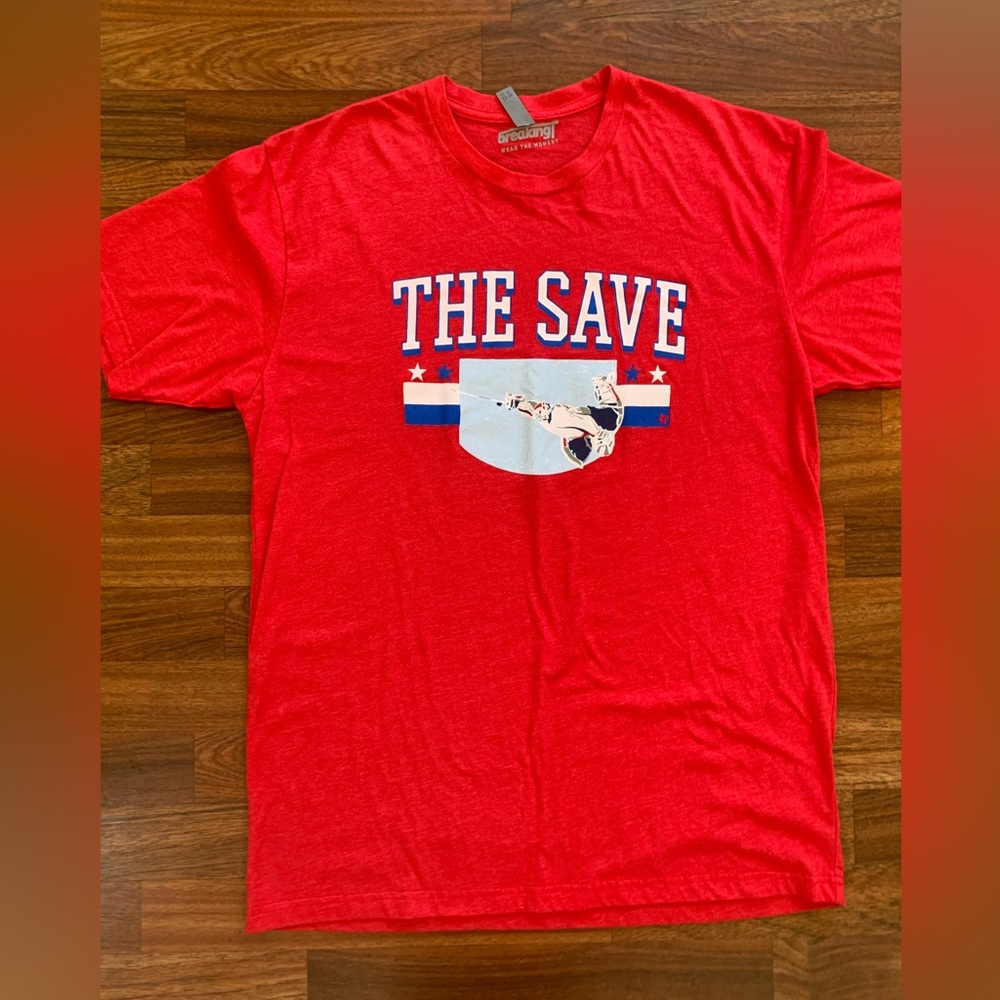 BreakingT  “The Save” Sz L Red NWOT